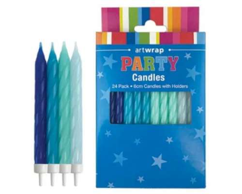 Pastel Blue Candles - Click Image to Close